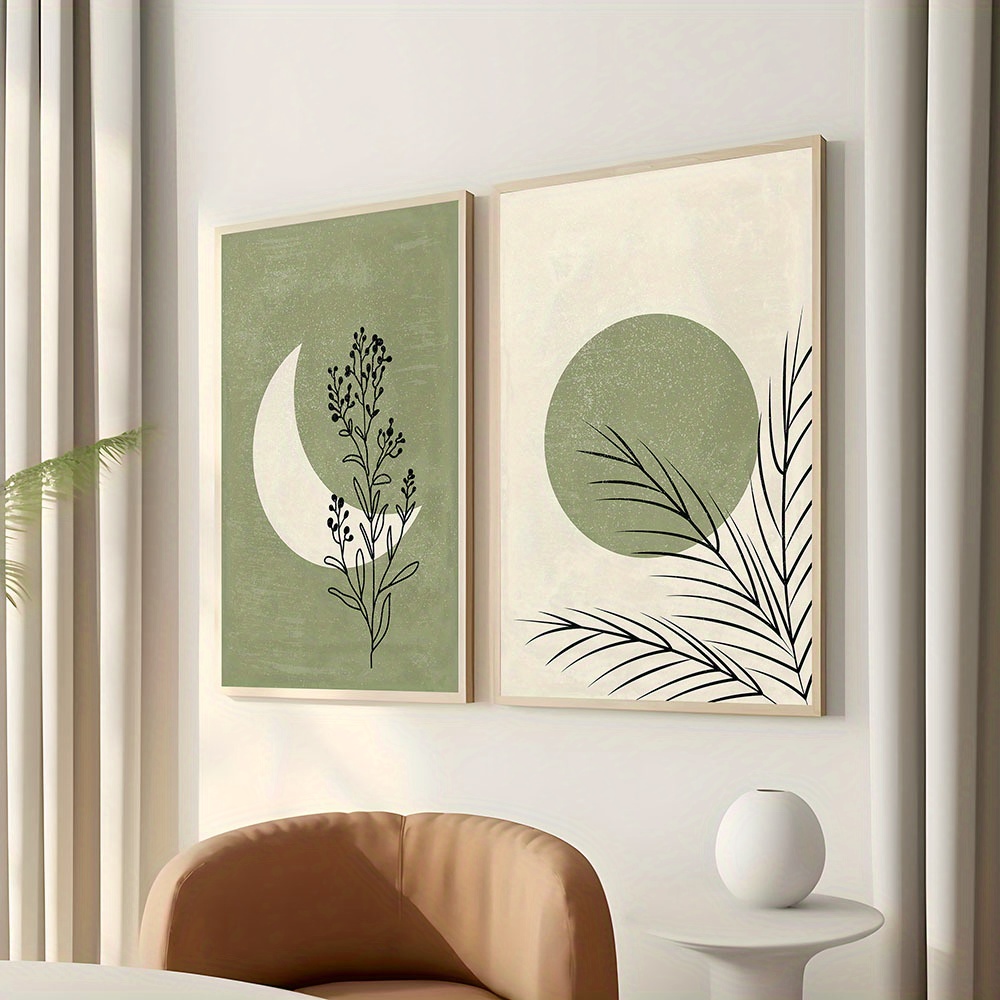 Plant Parenting - Affiche en toile plante bohème lune